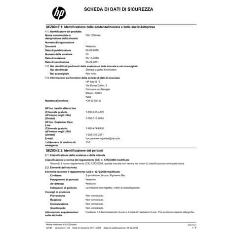 Cartuccia inkjet 953 HP ciano  F6U12AE